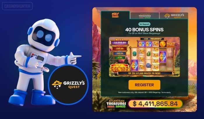 Grizzly's Quest 40 Bonus Spins