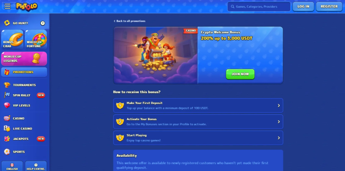 Pistolo Casino Crypto Welcome Bonus
