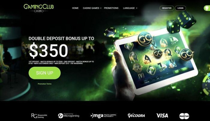 Gaming Club Casino Welcome