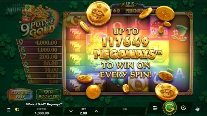 9 Pots of Gold Megaways feature