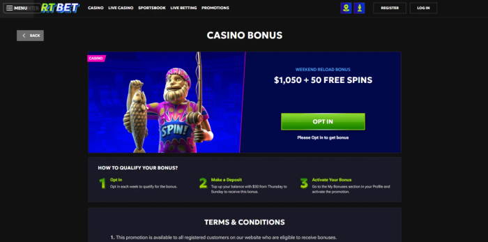 RTBet Weekend Reload Bonus