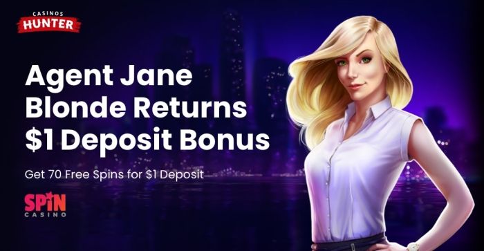 70 Free Spins On Agent Jane Blonde Returns Slot