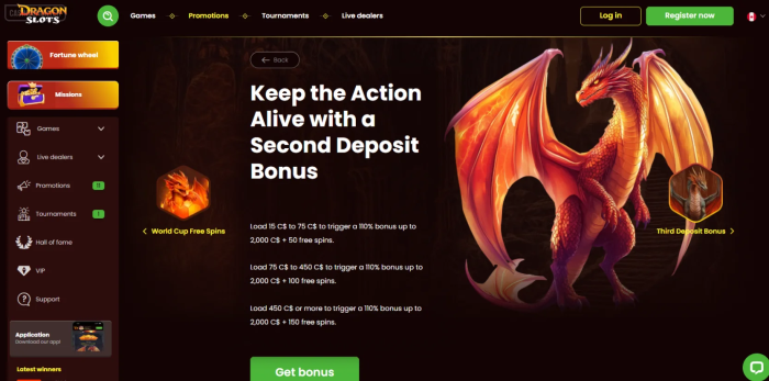 DragonSlots Second Deposit Bonus