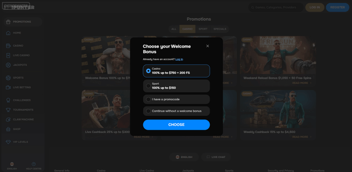 MrPunter Casino Sign Up