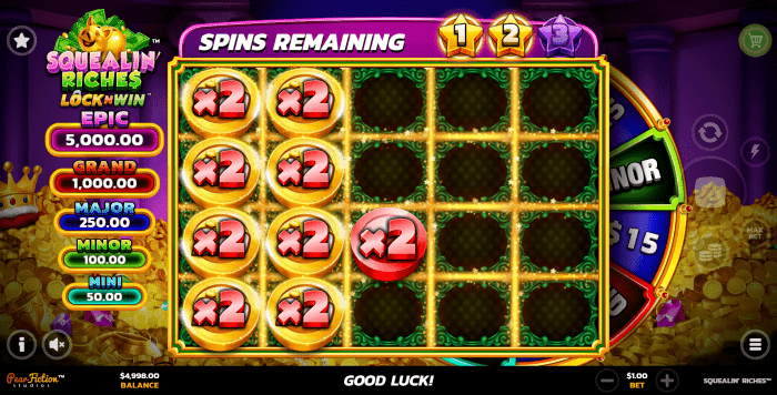 Squealin Riches LockNWin Multiplier
