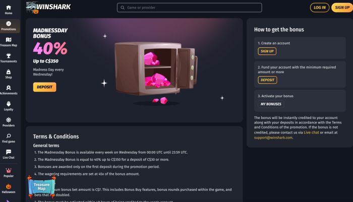 Winshark Madnessday Bonus