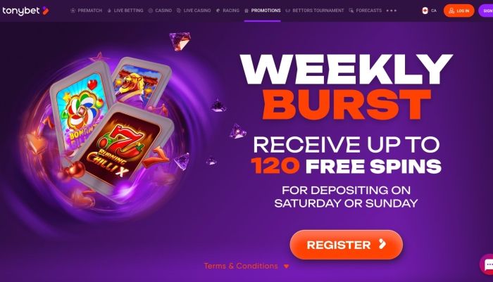 TonyBet weekly burst