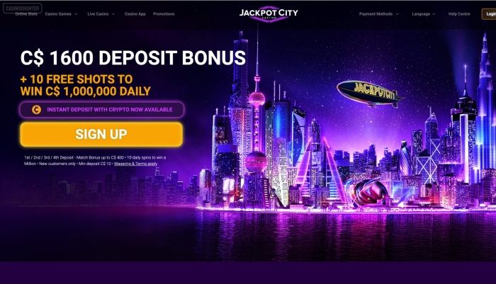 Jackpot City Casino Welcome