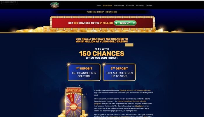Yukon Gold Bonuses