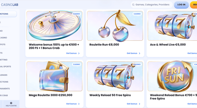 Casinolab Casino Bonuses