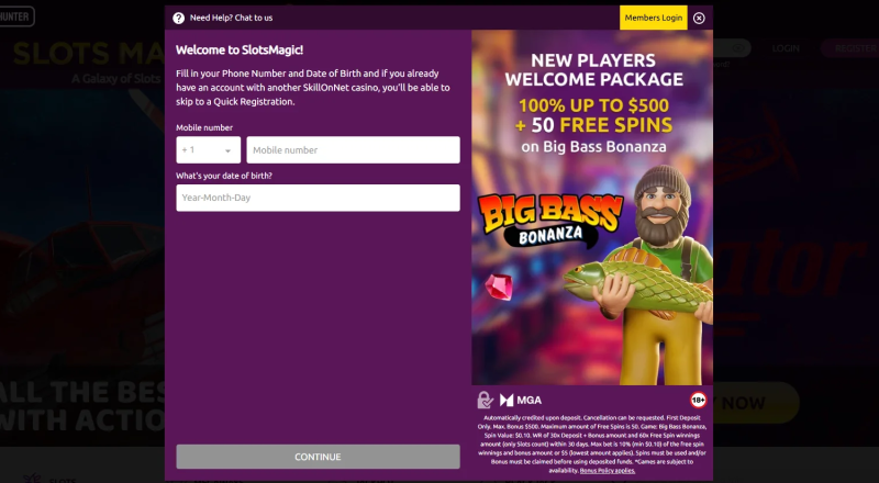 SlotsMagic Casino Sign Up