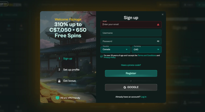 Spinzen Casino Sign Up