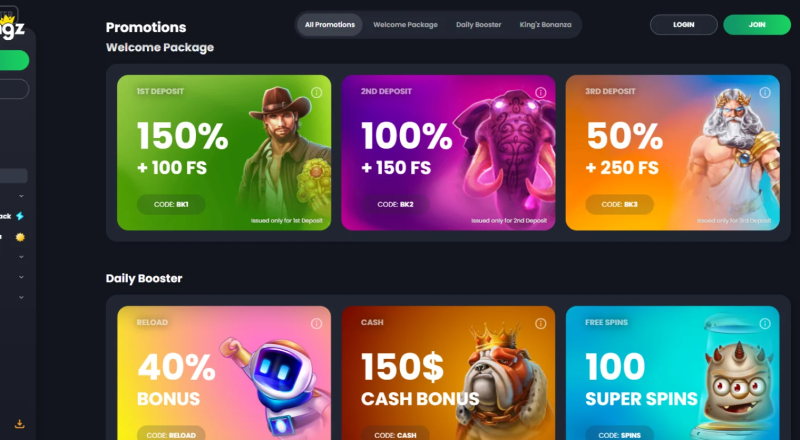 Bitkingz Casino Bonuses