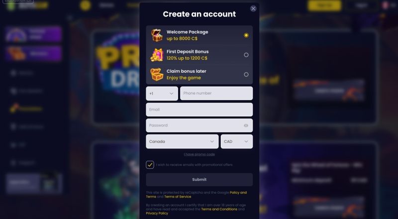 Slotsgem Sign Up