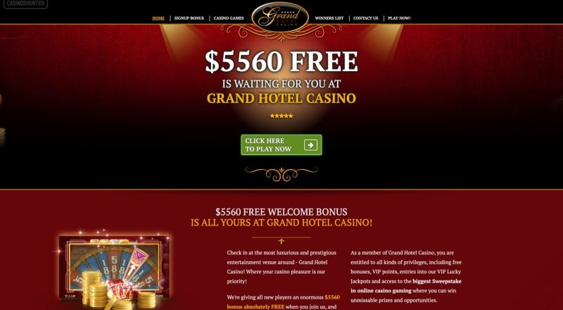 Grand Hotel Casino Bonus
