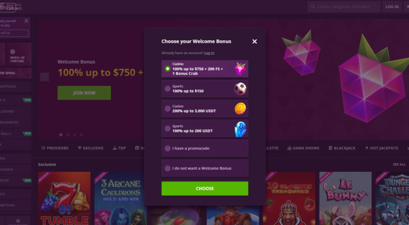 Malina Casino Sign Up