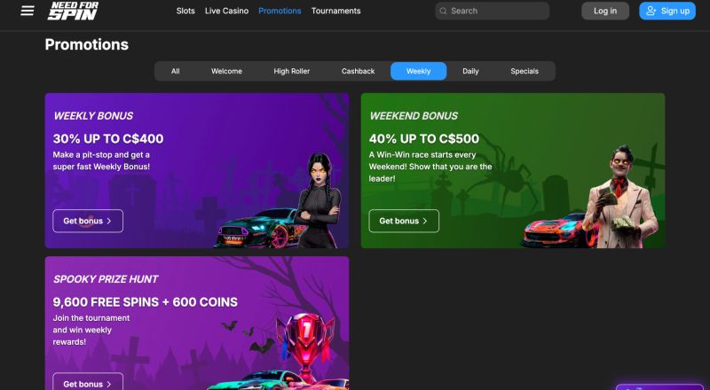 Need for Spin Casino Bonus