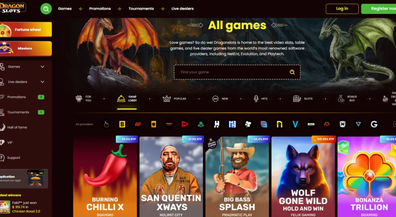 DragonSlots Casino Games