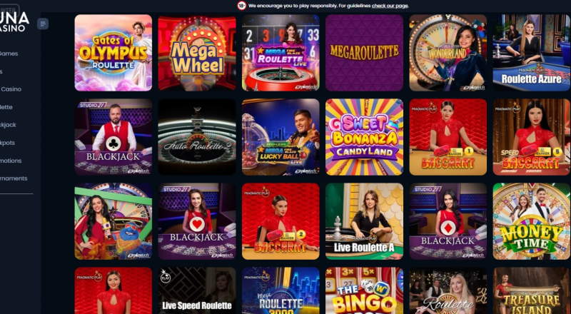 Luna Casino Live Games
