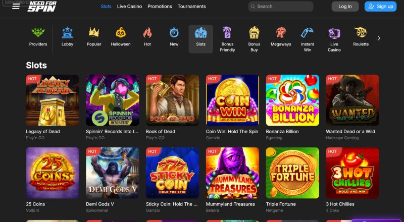 Need for Spin Casino Games