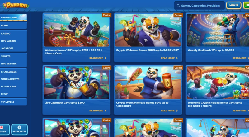 Pandido Casino Promotions