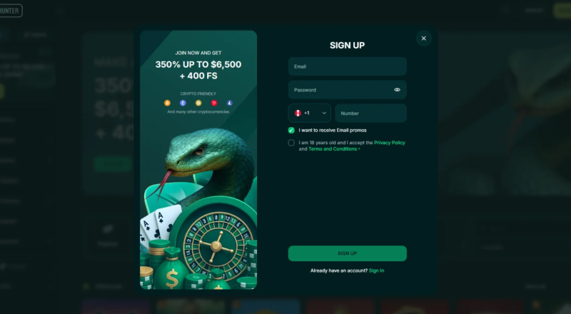 Spinaconda Casino Sign Up