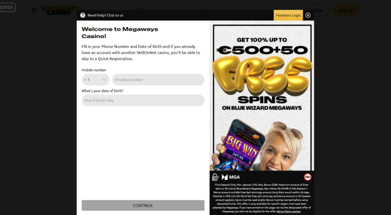 Megaways Casino Sign Up