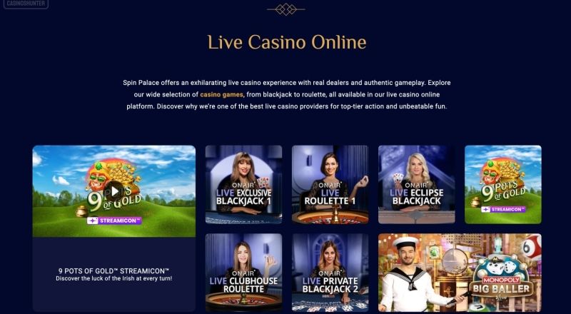 Spin Palace live