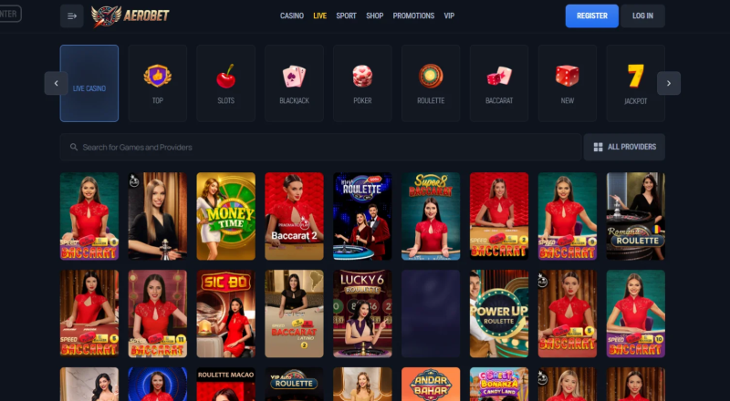 Aerobet Casino Live Games