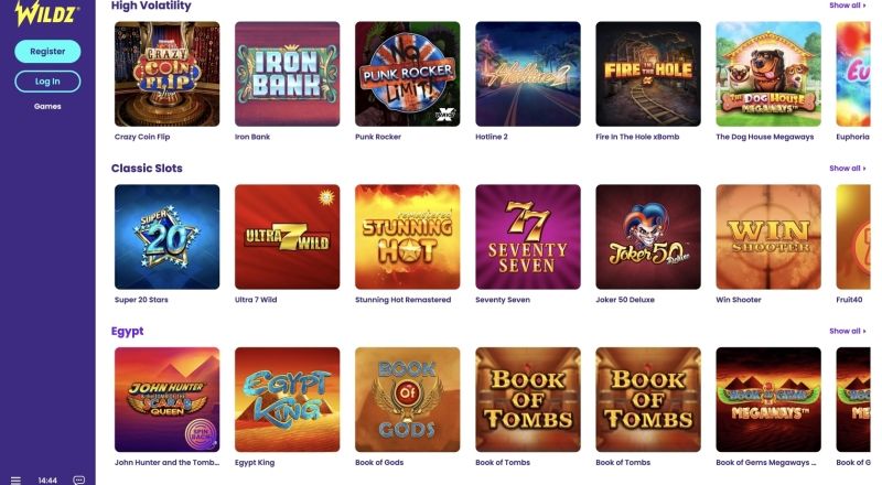Wildz Casino Games