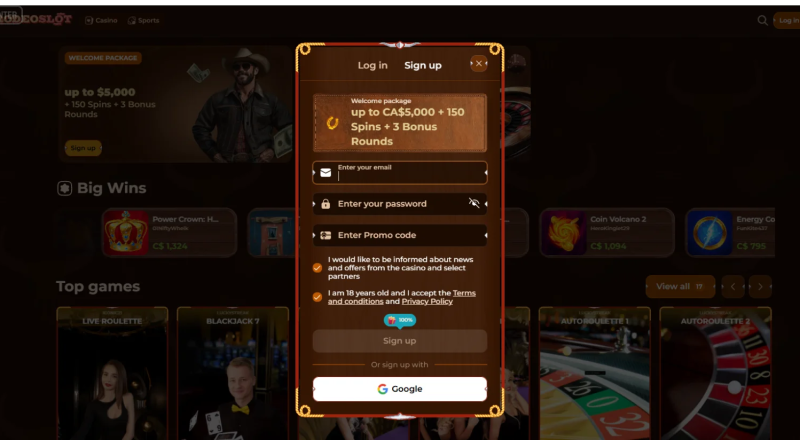 RodeoSlot Casino Sign Up