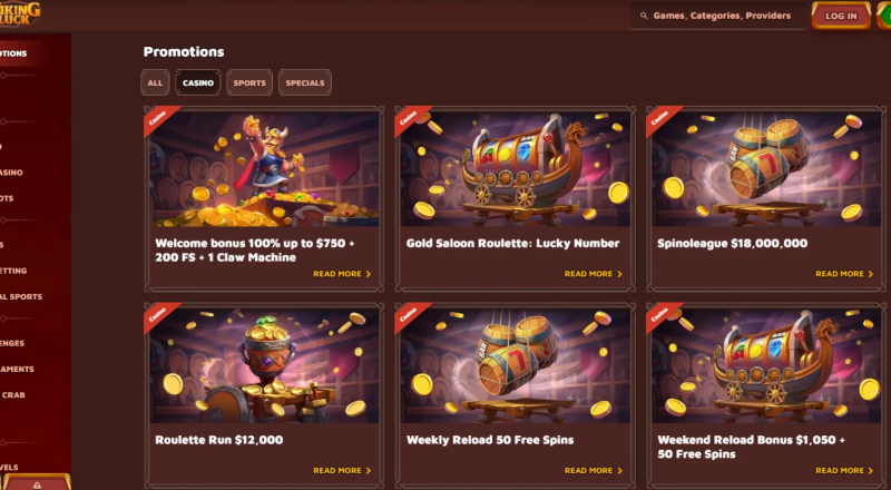 VikingLuck Casino Bonuses