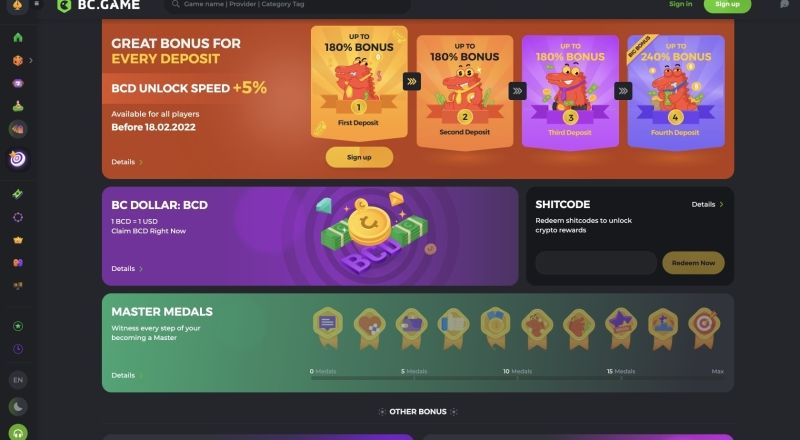 BC.Game Casino Bonuses
