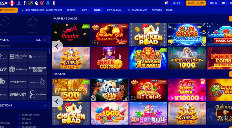 Paripesa Casino Slots