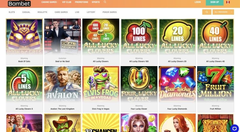 Bambet Casino Games