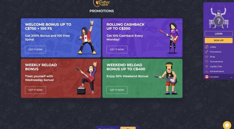 RollingSlots Casino Bonuses