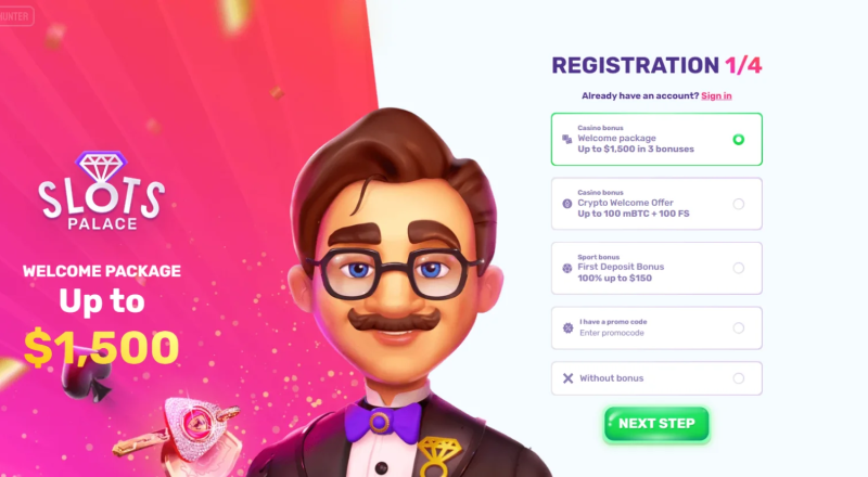 SlotsPalace Casino Sign Up