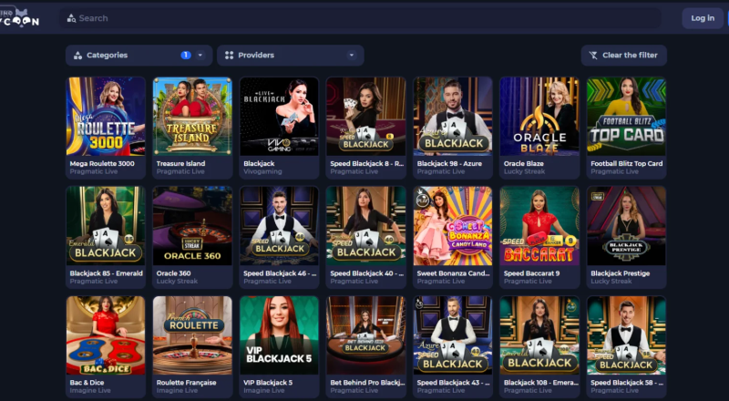 Tycoon Casino Live Games