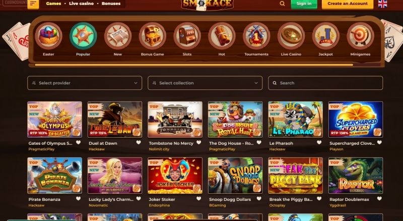 SmokeAce Casino Games
