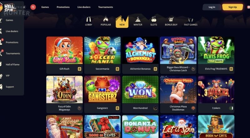 HellSpin Casino Games