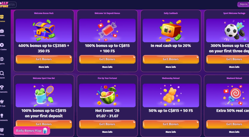 LollySpins Casino Bonuses