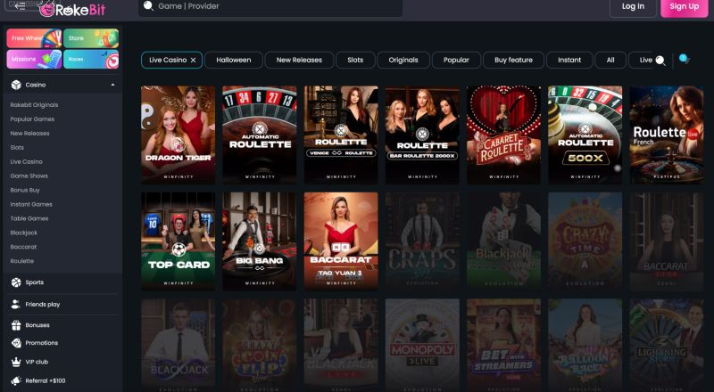 Rakebit Casino Live