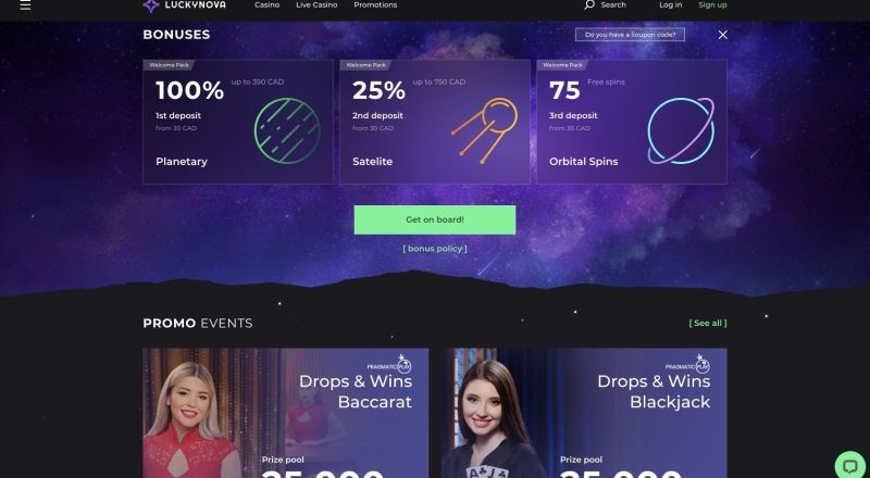 Luckynova Casino Bonuses