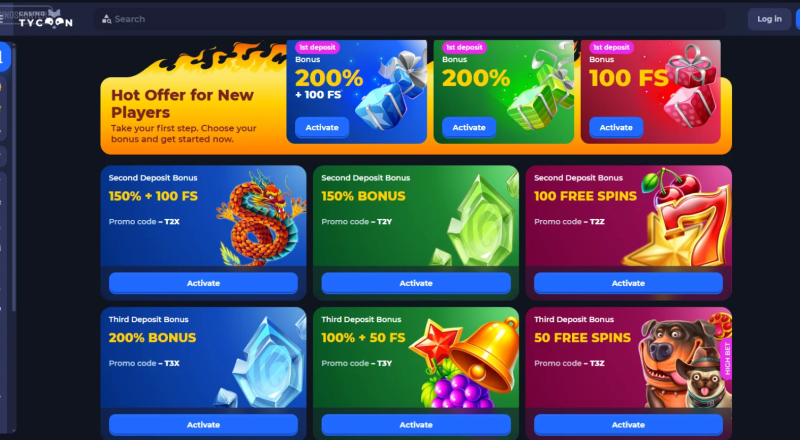 Tycoon Casino Bonuses