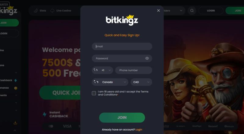 Bitkingz Casino Sign Up