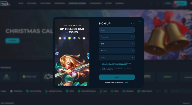 CasinoBello Casino Sign Up