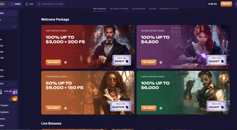 Spirit Casino Bonuses