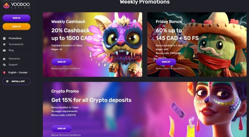Voodoo Casino Bonuses
