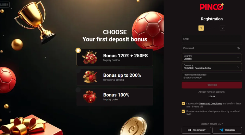 Pinco Casino Sign Up