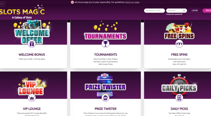SlotsMagic Casino Bonuses